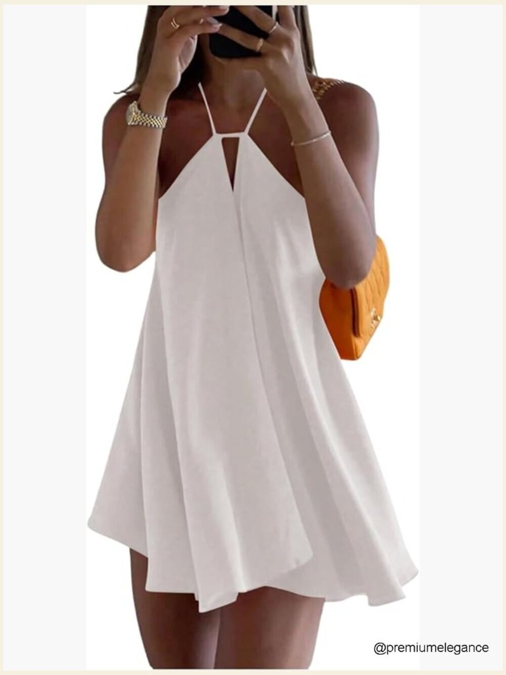 Women's Mini Dress Halter Neck Backless Swing Casual Summer Beach